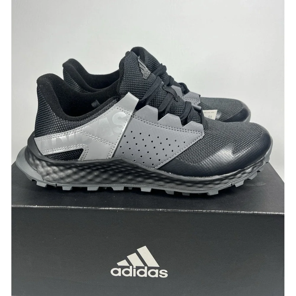 Adidas Vigor Bounce Shoes Size 4 Black Gray B42320 Athletic Lace Up